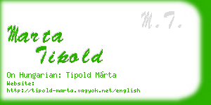 marta tipold business card